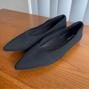 VIVAIA Aria Pointed Toe Ballet Flats Black Size 41.5/10